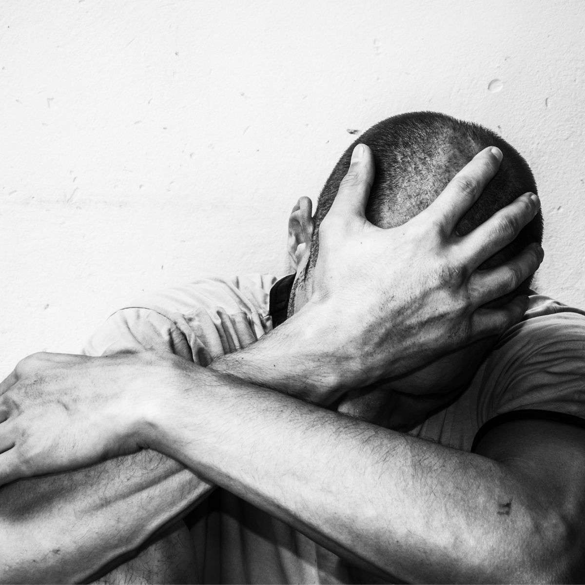 Mindful Healing Man Struggling with Anxiety