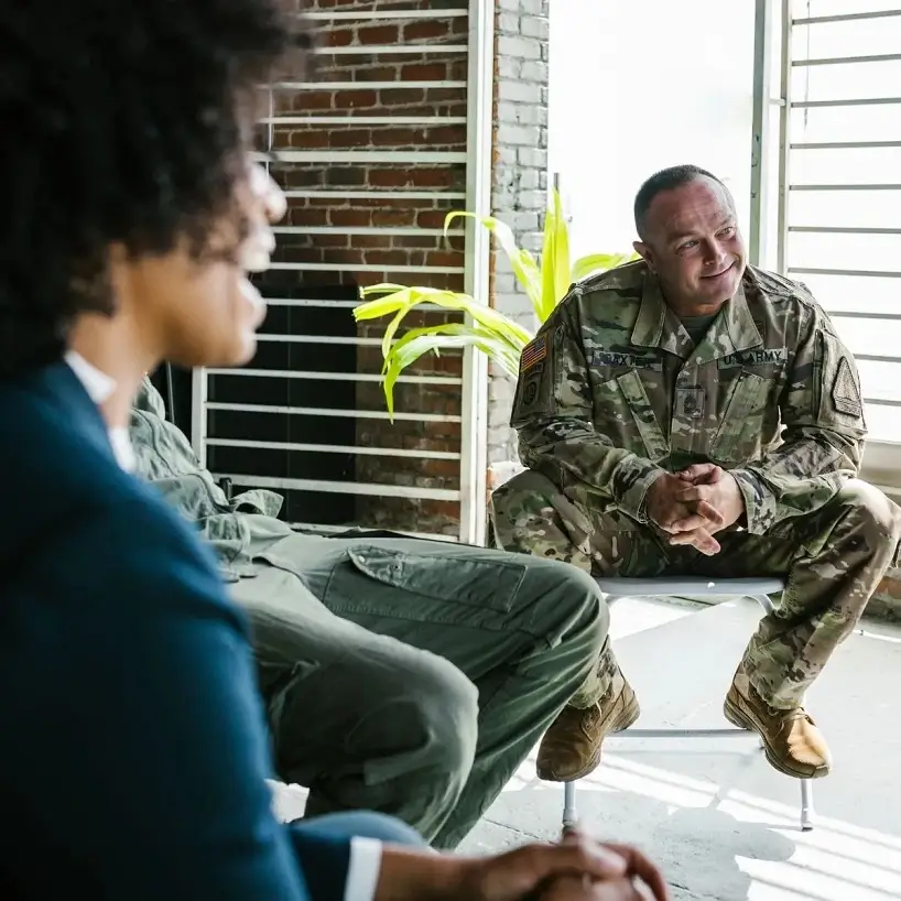 Mindful Healing Square Veteran Therapy Session