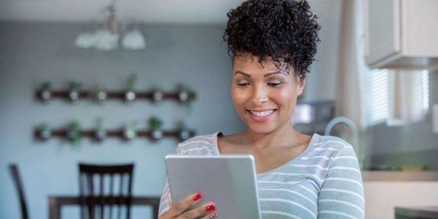 Mindful Healing Woman on a telehealth appointment